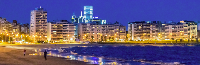 Montevideo Skyline at Night